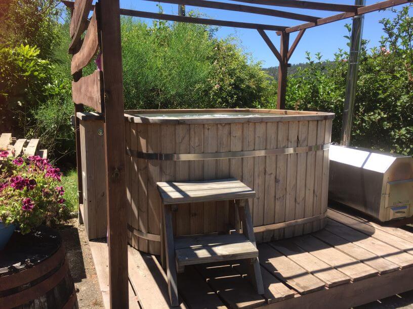 hottube bij Bed and Breakfast Casa Traca in Arganil, Centraal Portugal